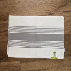 Food Network Gray and White Striped Reversible Placemat